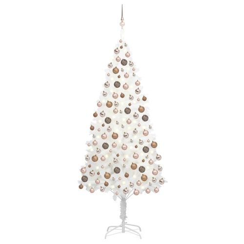 Artificial Christmas Tree with LEDs&Ball Set White