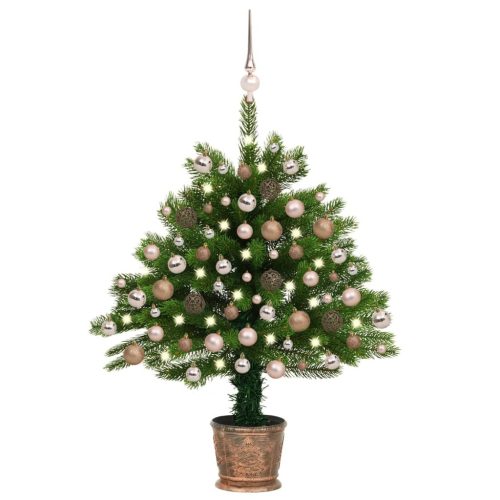 Artificial Christmas Tree with LEDs&Ball Set Green
