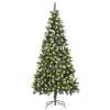 Artificial Christmas Tree with LEDs&Pine Cones