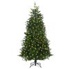 Artificial Christmas Tree with LEDs Green PVC&PE