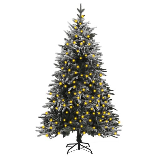 Artificial Christmas Tree with LEDs Green PVC&PE