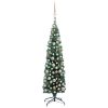 Slim Artificial Christmas Tree with LEDs&Ball Set