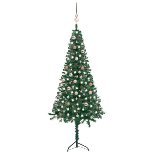 Corner Artificial Christmas Tree LEDs&Ball Set PVC