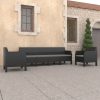 Garden Lounge Set with Cushions PP Rattan Anthracite
