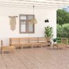 6 Piece Garden Lounge Set Solid Pinewood