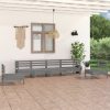6 Piece Garden Lounge Set Solid Pinewood