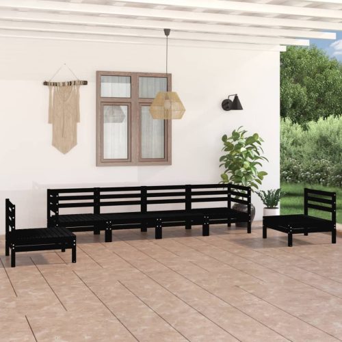 6 Piece Garden Lounge Set Solid Pinewood