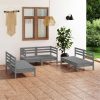 6 Piece Garden Lounge Set Solid Pinewood