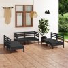 6 Piece Garden Lounge Set Solid Pinewood