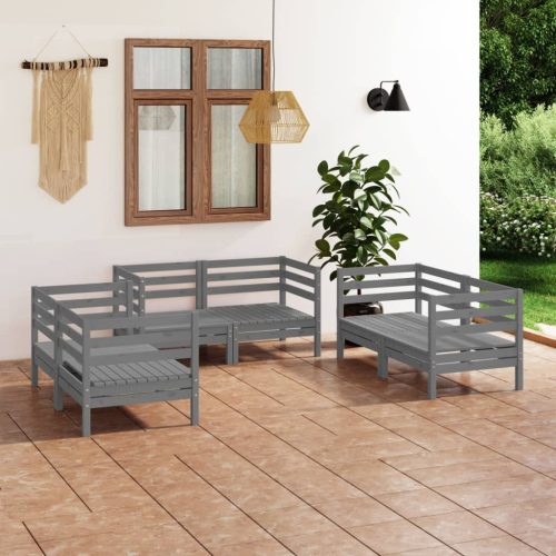 6 Piece Garden Lounge Set Solid Pinewood