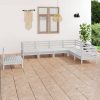 7 Piece Garden Lounge Set Solid Pinewood