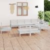 9 Piece Garden Lounge Set Solid Pinewood