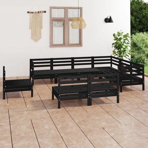 9 Piece Garden Lounge Set Solid Pinewood