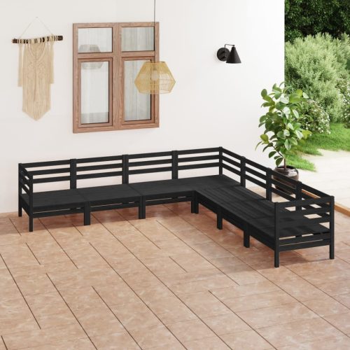 7 Piece Garden Lounge Set Solid Pinewood