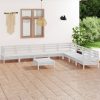 9 Piece Garden Lounge Set Solid Pinewood