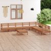 9 Piece Garden Lounge Set Solid Pinewood