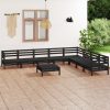 9 Piece Garden Lounge Set Solid Pinewood