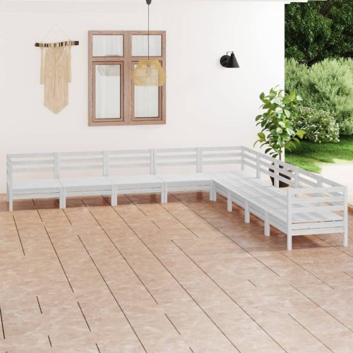 9 Piece Garden Lounge Set Solid Pinewood