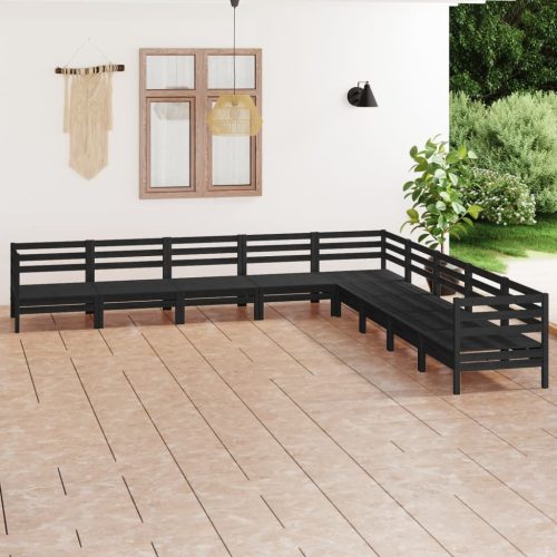 9 Piece Garden Lounge Set Solid Pinewood