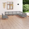 9 Piece Garden Lounge Set Solid Pinewood