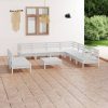 10 Piece Garden Lounge Set Solid Pinewood