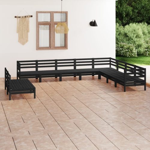 10 Piece Garden Lounge Set Solid Pinewood