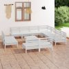 12 Piece Garden Lounge Set Solid Pinewood