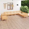 10 Piece Garden Lounge Set Solid Pinewood