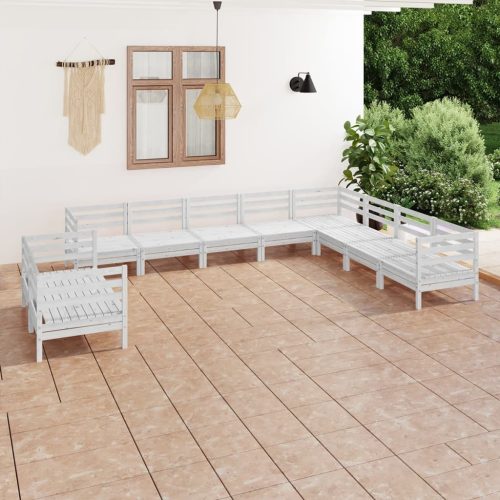 10 Piece Garden Lounge Set Solid Pinewood