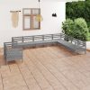 10 Piece Garden Lounge Set Solid Pinewood