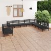 10 Piece Garden Lounge Set Solid Pinewood