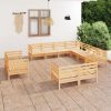 11 Piece Garden Lounge Set Solid Pinewood