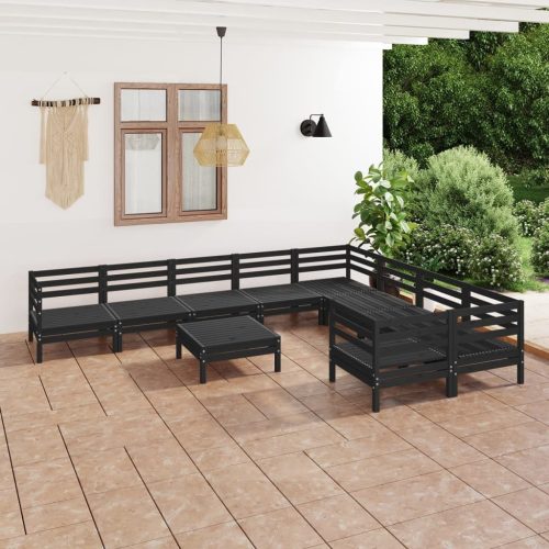 10 Piece Garden Lounge Set Solid Pinewood