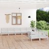 10 Piece Garden Lounge Set Solid Pinewood