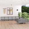 10 Piece Garden Lounge Set Solid Pinewood