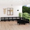 10 Piece Garden Lounge Set Solid Pinewood