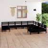 10 Piece Garden Lounge Set Solid Pinewood