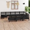 10 Piece Garden Lounge Set Solid Pinewood