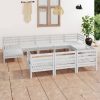 10 Piece Garden Lounge Set Solid Pinewood