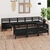 10 Piece Garden Lounge Set Solid Pinewood