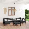 7 Piece Garden Lounge Set Solid Pinewood