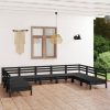 9 Piece Garden Lounge Set Solid Pinewood