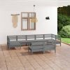 10 Piece Garden Lounge Set Solid Pinewood