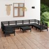 10 Piece Garden Lounge Set Solid Pinewood