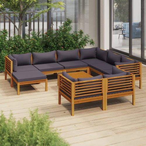 Garden Lounge Set with Cushion Solid Acacia Wood