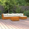 Garden Lounge Set with Cushions Acacia Wood