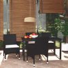 Garden Dining Set with Cushions Poly Rattan