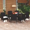 Garden Dining Set with Cushions Poly Rattan