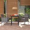 Garden Dining Set with Cushions Poly Rattan