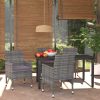 Garden Dining Set with Cushions Poly Rattan